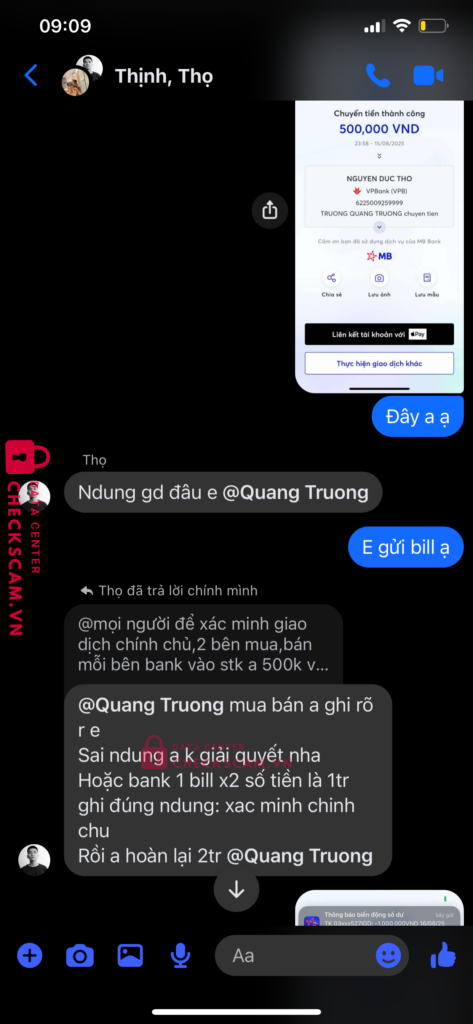 0774310127 NGUYEN DUC THO Momo bị cảnh báo lừa đảo scam