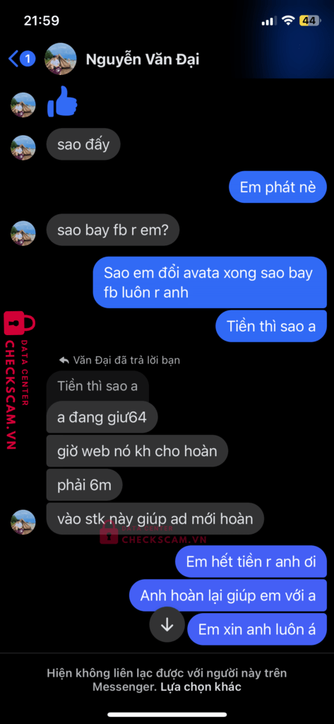 0776603388 NGUYEN VAN DAI VIB bị cảnh báo lừa đảo scam
