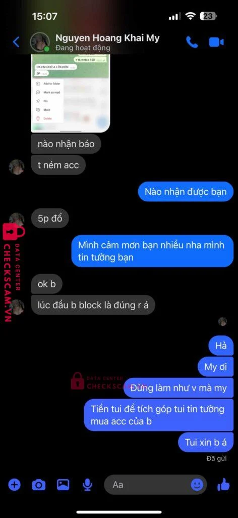 0796335043 Nguyen Le Anh Trung MB bị cảnh báo lừa đảo scam