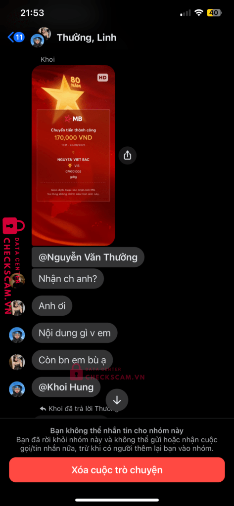 079701002 Nguyen Viet Bac VIB bị cảnh báo lừa đảo scam