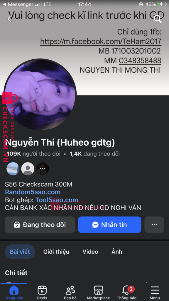 079747772 NGUYEN THI MY LINH VIB bị cảnh báo lừa đảo scam