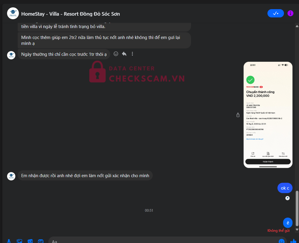 080037298 LE ANH TRUYEN VIB bị cảnh báo lừa đảo scam