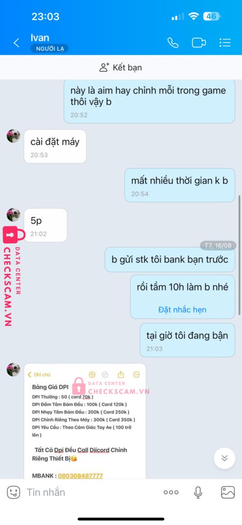 080308487777 DO VAN DUY MB bị cảnh báo lừa đảo scam