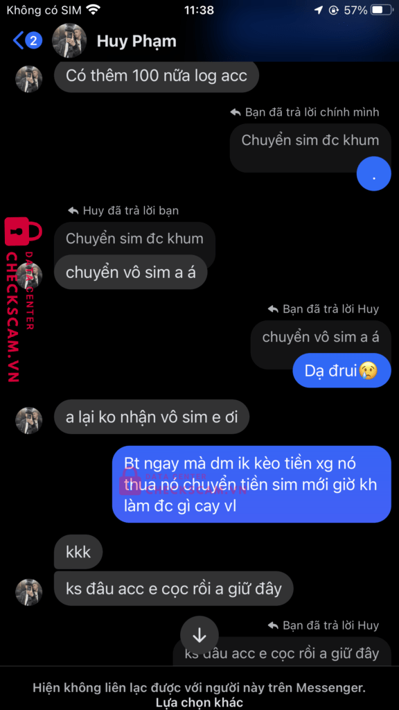 0807152479999 PHAM VAN HUY MB BANK bị cảnh báo lừa đảo scam