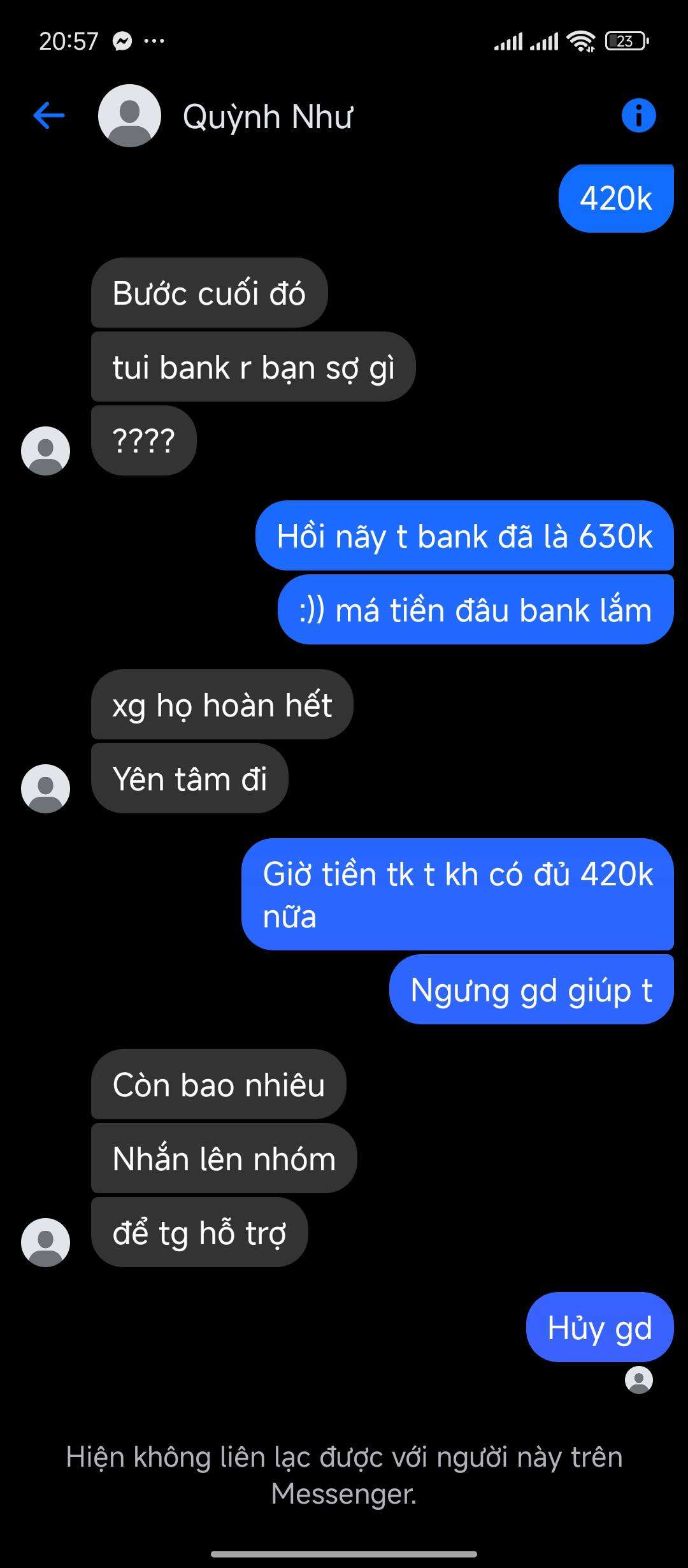 080720744 NGUYEN THI TIEN VIB bị cảnh báo lừa đảo scam