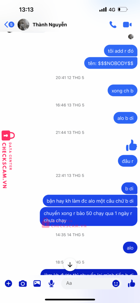 0815009135 Nguyen Chi Thanh Momo bị cảnh báo lừa đảo scam