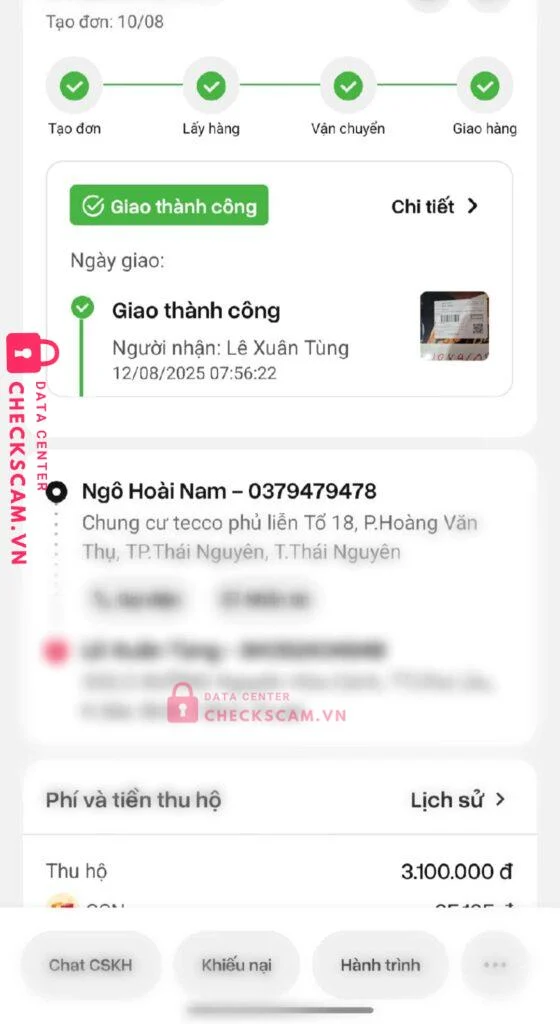 0821000120012 NGO HOAI NAM VCB bị cảnh báo lừa đảo scam
