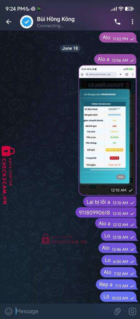 0822079343 QUANG THI NHO Momo bị cảnh báo lừa đảo scam