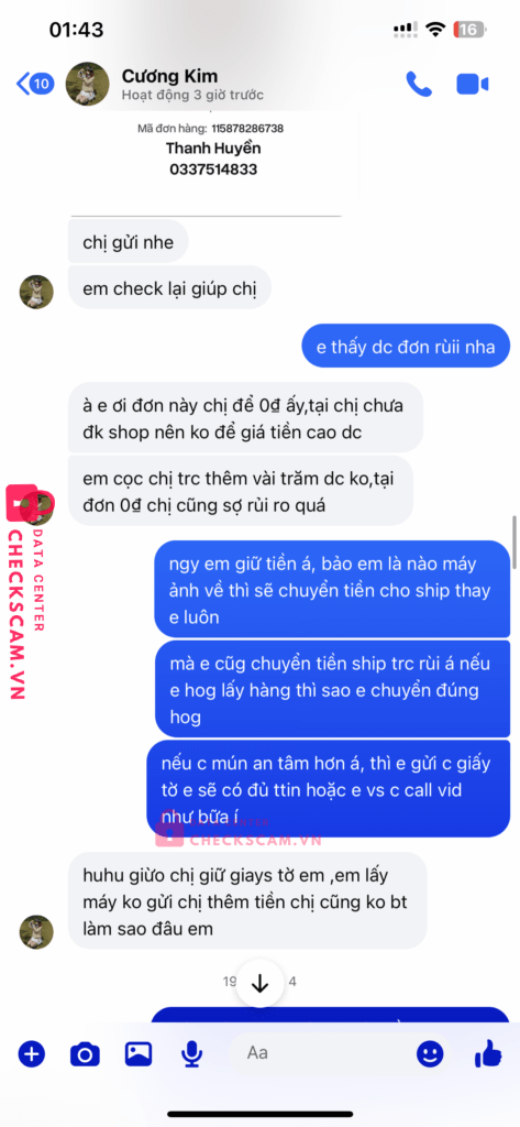 0848991121 LE THI KIM CUONG MB bị cảnh báo lừa đảo scam