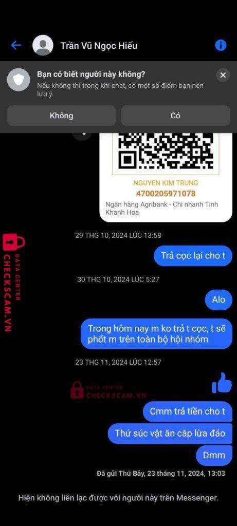 0862402073 DANG DUY ANH MB bị cảnh báo lừa đảo scam