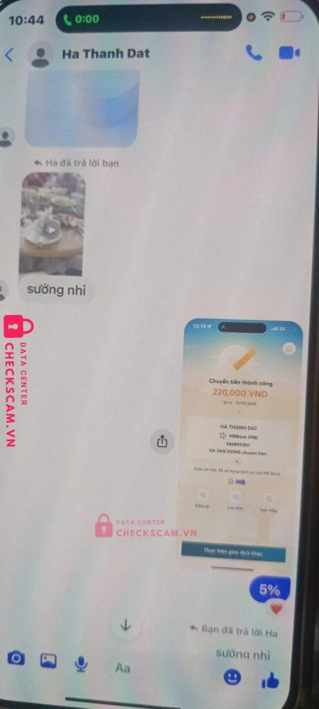 0868951811 HA THANH DAT MB bị cảnh báo lừa đảo scam