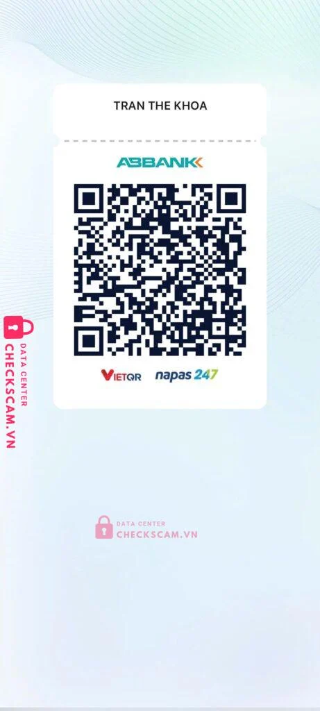 0899081606 TRAN THE KHOA ABBANK bị cảnh báo lừa đảo scam
