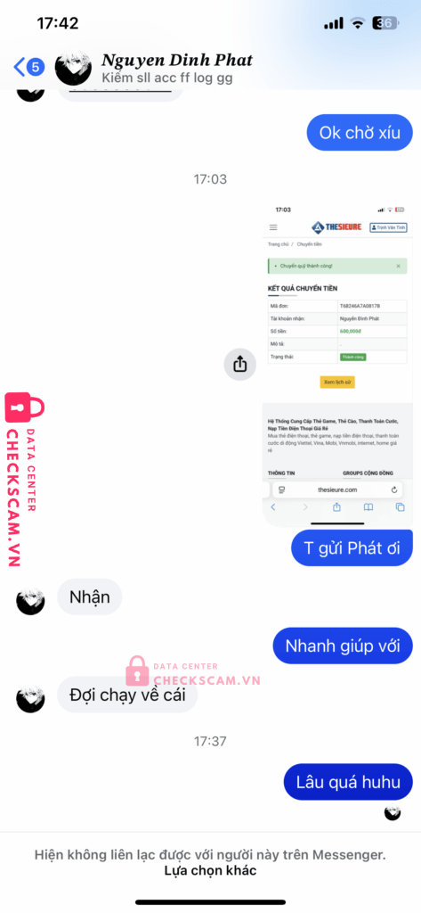 0899566877 Nguyen Dinh Phat MB bị cảnh báo lừa đảo scam