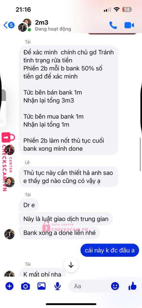 0901872059 Luu Thien Tai MB bị cảnh báo lừa đảo scam