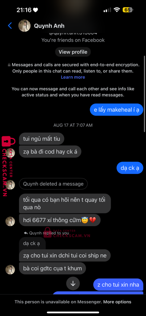 0906813824 LUU PHAM QUYNH ANH MB bị cảnh báo lừa đảo scam