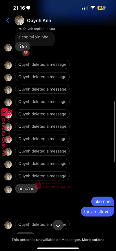 0906813824 LUU PHAM QUYNH ANH MB bị cảnh báo lừa đảo scam