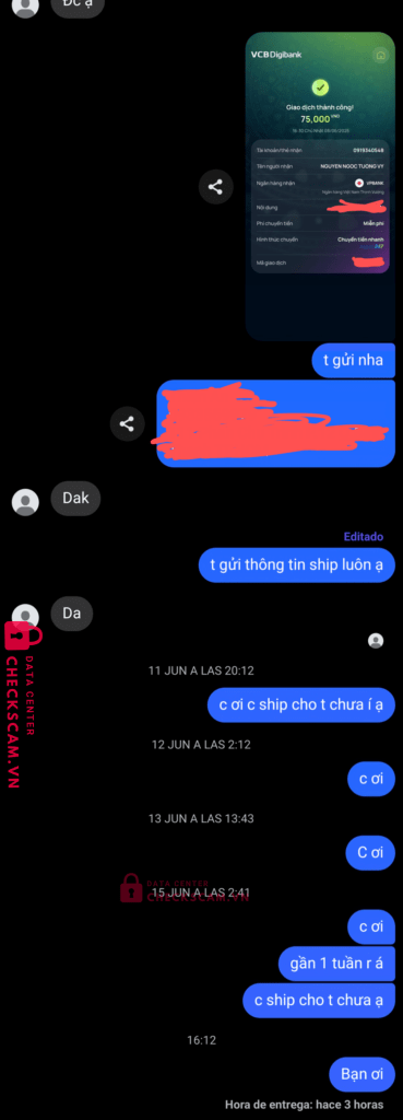 0919340548 NGUYEN NGOC TUONG VY VP BANK bị cảnh báo lừa đảo scam