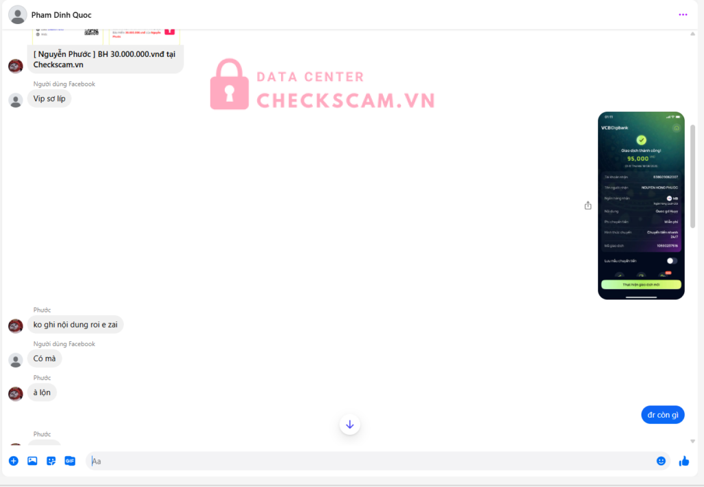 0932026271 CHAU GIA HUY MB bị cảnh báo lừa đảo scam