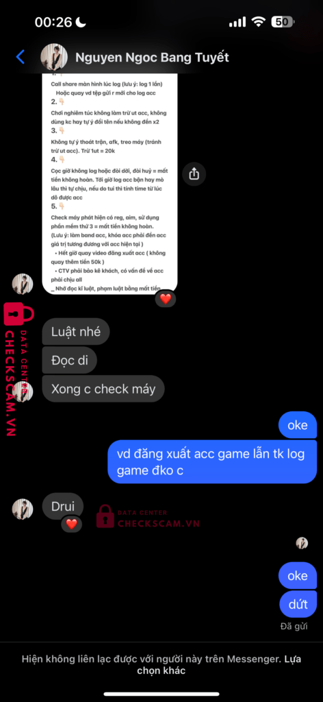 0943144729 NGUYEN NHU BANG MB bị cảnh báo lừa đảo scam