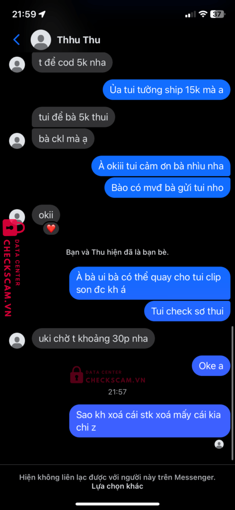 0971284954 HOANG THI THU MB bị cảnh báo lừa đảo scam