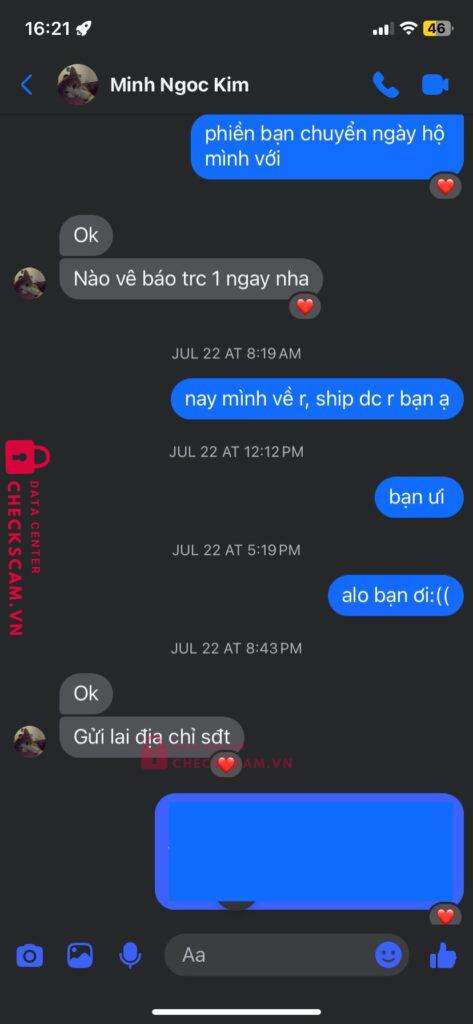 0972145081 CHU THU HAI MB bị cảnh báo lừa đảo scam