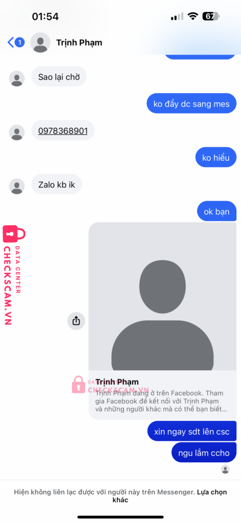 0978368901 NGUYEN VIET NAM Momo bị cảnh báo lừa đảo scam