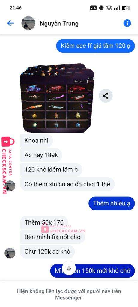 099904012006 NGUYEN VAN TRUNG MB bị cảnh báo lừa đảo scam