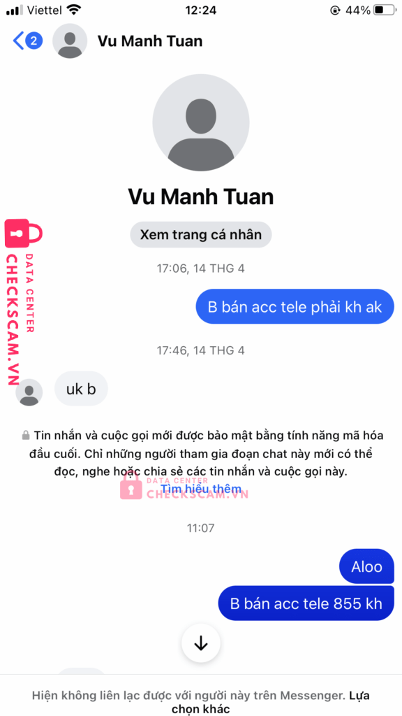 01512888888 Vu Manh Tuan MB bị cảnh báo lừa đảo scam