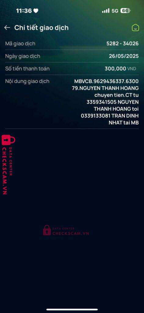 0339133081 Tran Dinh Nhat MB bị cảnh báo lừa đảo scam