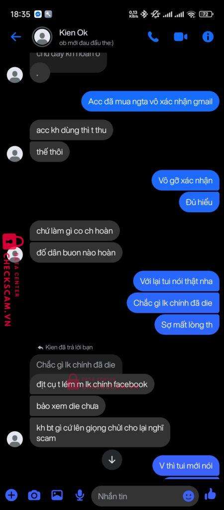 0866006320 Hoang Le Trung Kien MB bị cảnh báo lừa đảo scam