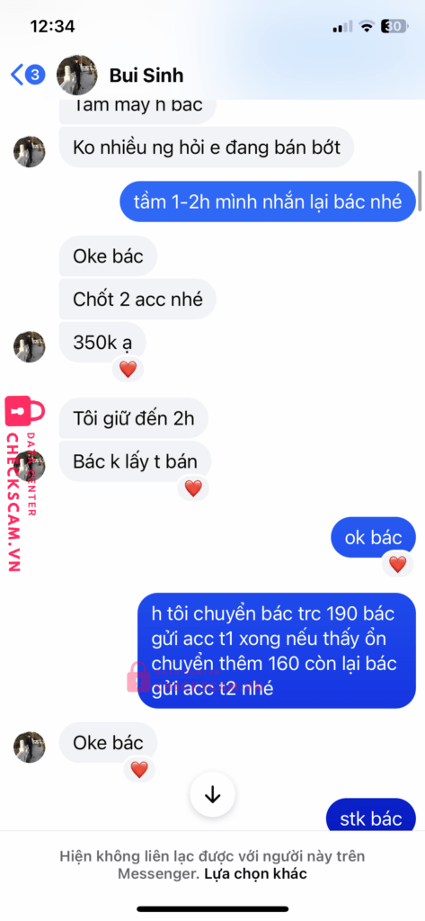 104882615243 Bui Quang Sinh Vietinbank bị cảnh báo lừa đảo scam