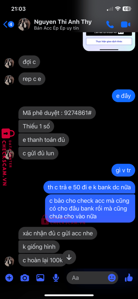 392047107 Nguyen Thi Anh Thy VP BANK bị cảnh báo lừa đảo scam