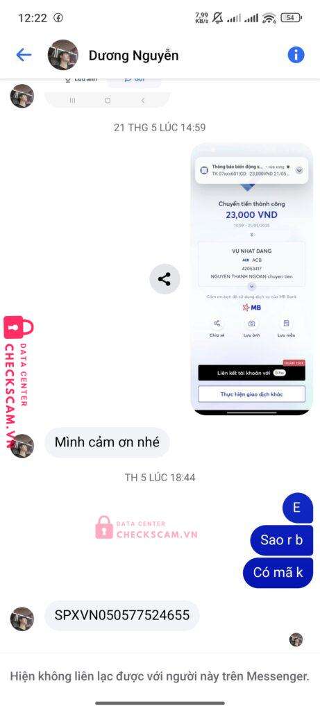 42053417 Vu Nhat Dang ACB bị cảnh báo lừa đảo scam
