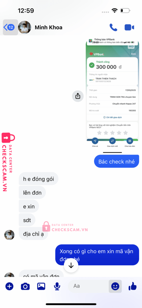 5811323626 Tran Thien Thach BIDV bị cảnh báo lừa đảo scam