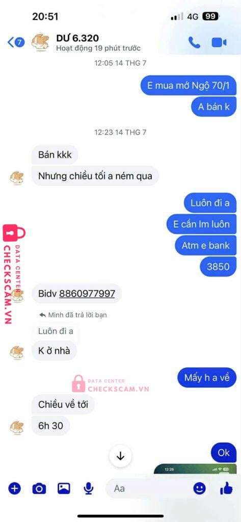 8860977997 Pham Nhut Minh BIDV bị cảnh báo lừa đảo scam