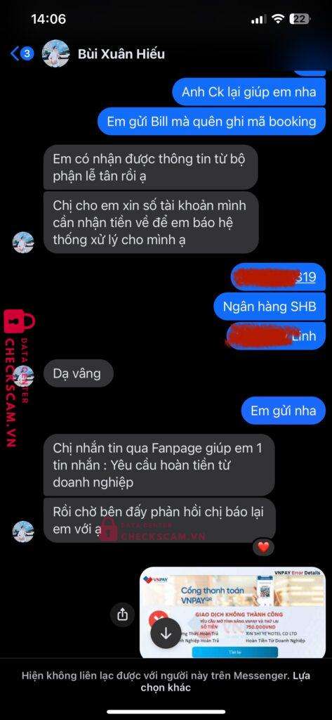 980908088964 Xin Shi Ye Hotel Co Ltd VP BANK bị cảnh báo lừa đảo scam