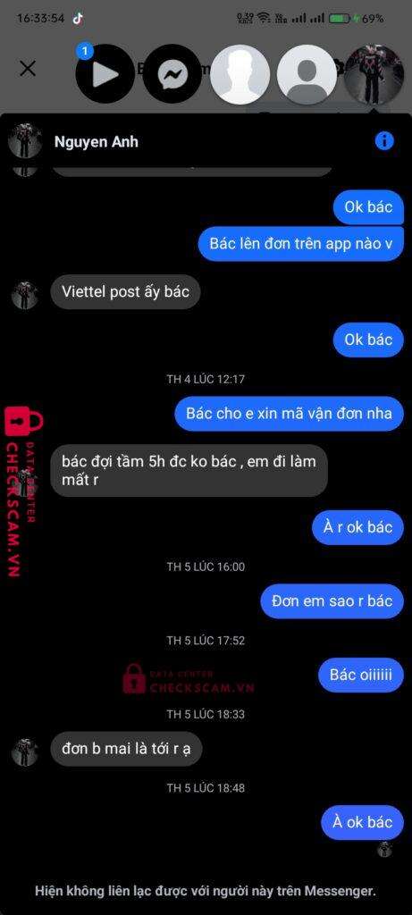 99MM24021M70613403 Nguyen Chi Anh BV BANK bị cảnh báo lừa đảo scam