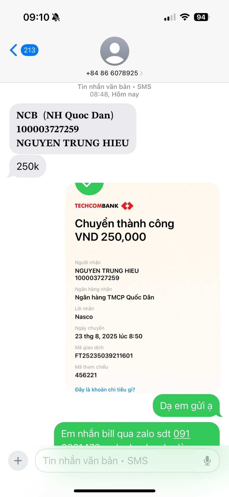 100003727259 Nguyen Trung Hieu NCB bị cảnh báo lừa đảo scam
