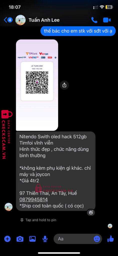 1001762816 LE TUAN ANH TP Bank bị cảnh báo lừa đảo scam
