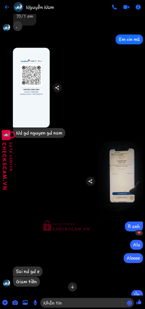 100883336139 NGUYEN LE BAO NAM Vietinbank bị cảnh báo lừa đảo scam