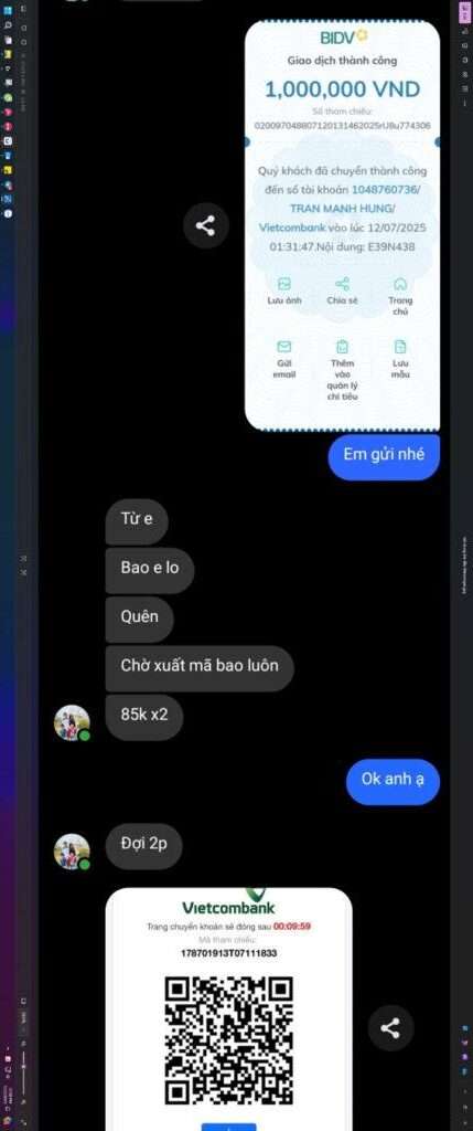 1016827350 NGUYEN HUU THIEN VCB bị cảnh báo lừa đảo scam
