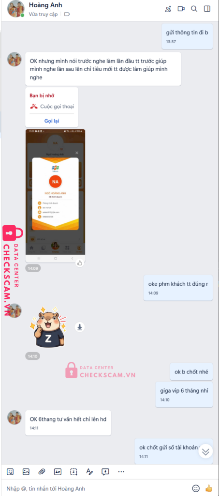 1018099482 Nguyen Van Khanh VCB bị cảnh báo lừa đảo scam