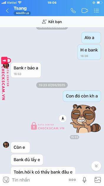 1021516501 Tran Thanh Sang VCB bị cảnh báo lừa đảo scam