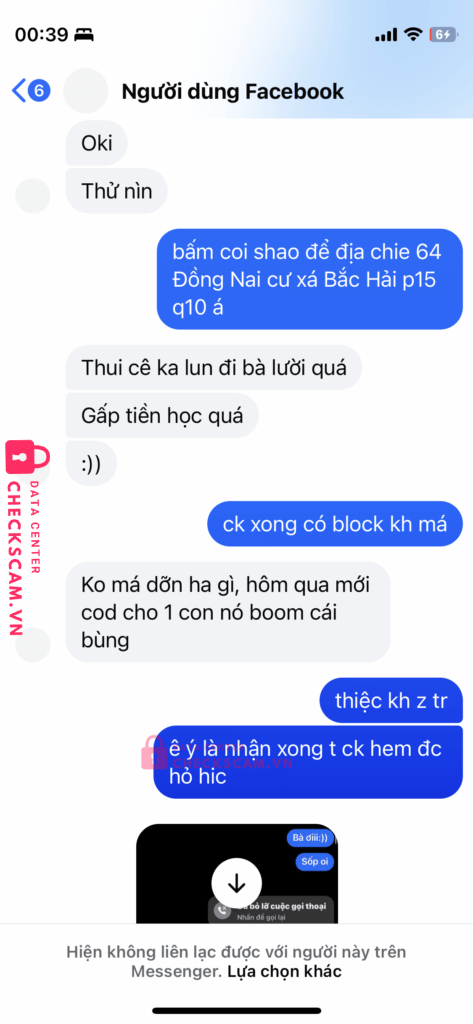10236084569084 Nguyen Thi Thuy Nhi MB bị cảnh báo lừa đảo scam