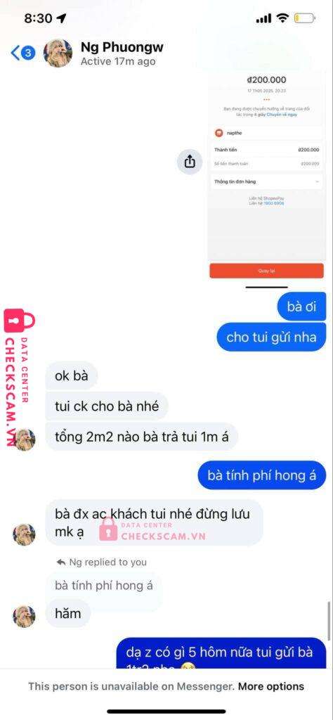 1029415845 Luu Nguyen Hoai Phuong VCB bị cảnh báo lừa đảo scam