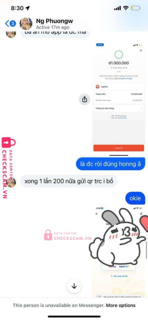 1029415845 Luu Nguyen Hoai Phuong VCB bị cảnh báo lừa đảo scam