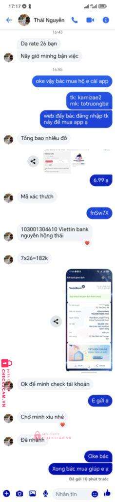 103001304610 NGUYEN HONG THAI Vietinbank bị cảnh báo lừa đảo scam