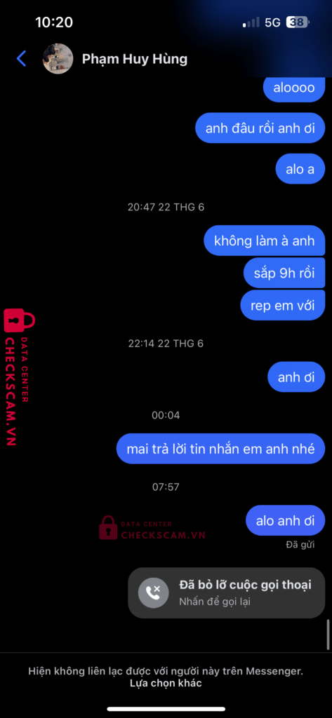 1032696861 CAO DUY NAM VCB bị cảnh báo lừa đảo scam