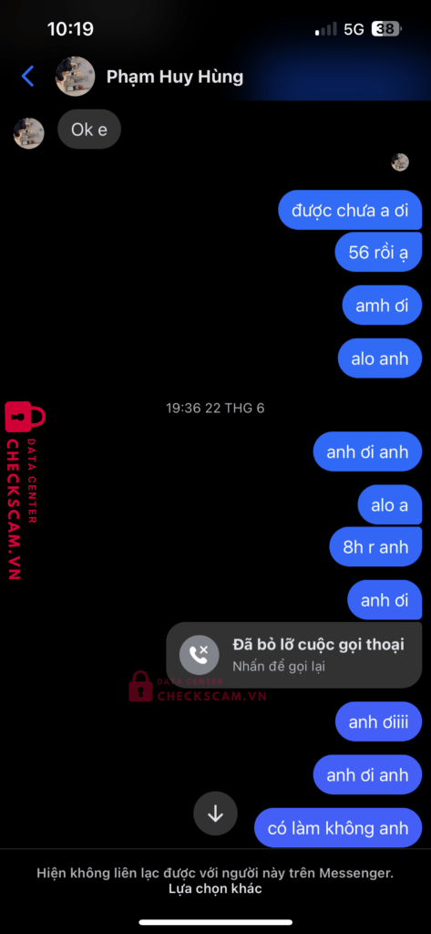 1032696861 CAO DUY NAM VCB bị cảnh báo lừa đảo scam
