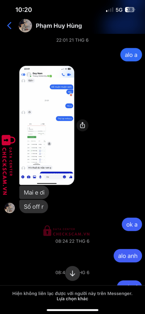 1032696861 CAO DUY NAM VCB bị cảnh báo lừa đảo scam